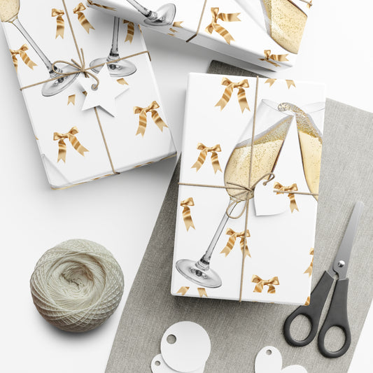 Champagne gift wrap