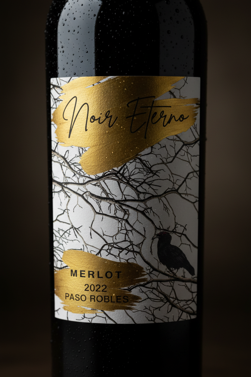 Noir Eterno Label Close-up